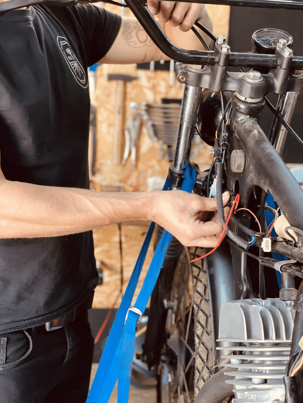 Réparation d'une moto